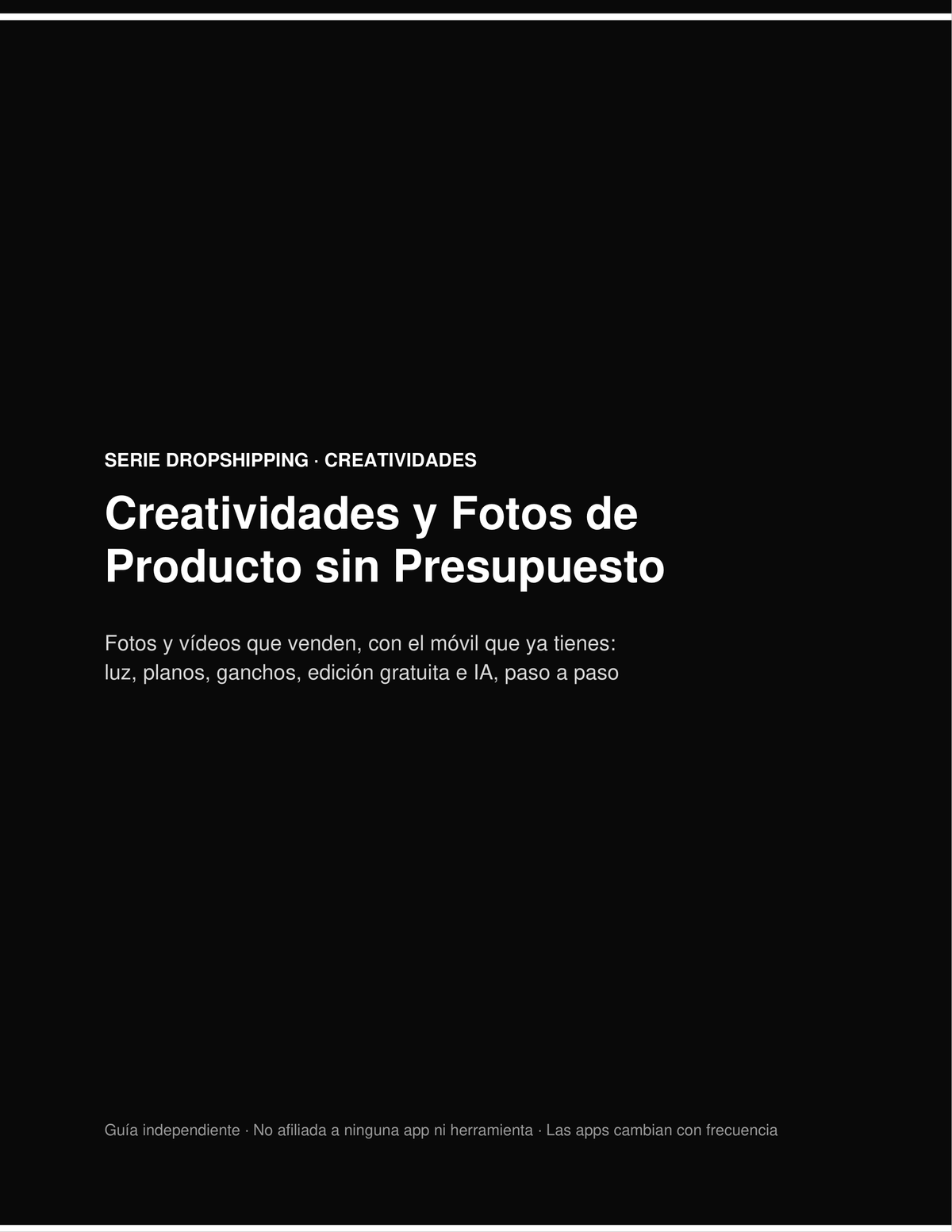 Creatividades y Fotos de Producto sin Presupuesto